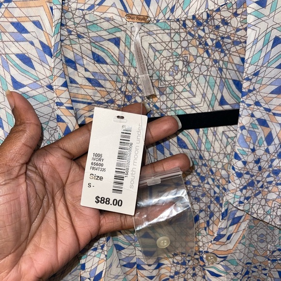 Geometric Print Free People blouse - Picture 5 of 6